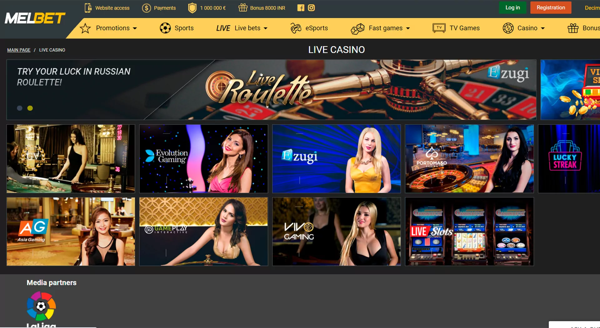 Only verified players over 18 years old can play on money at Melbet Casino.