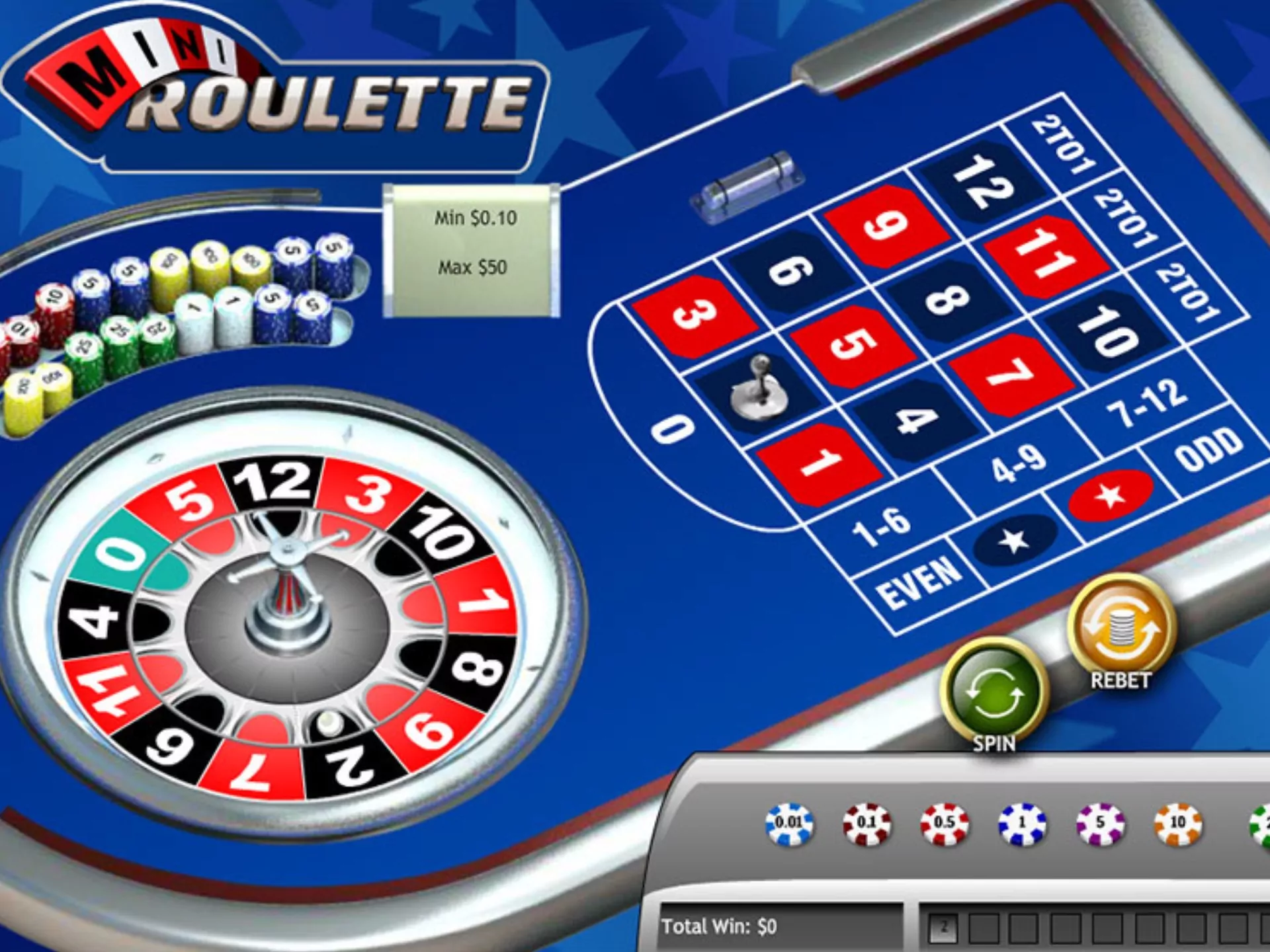 It's the same fun as the full version of online roulette.