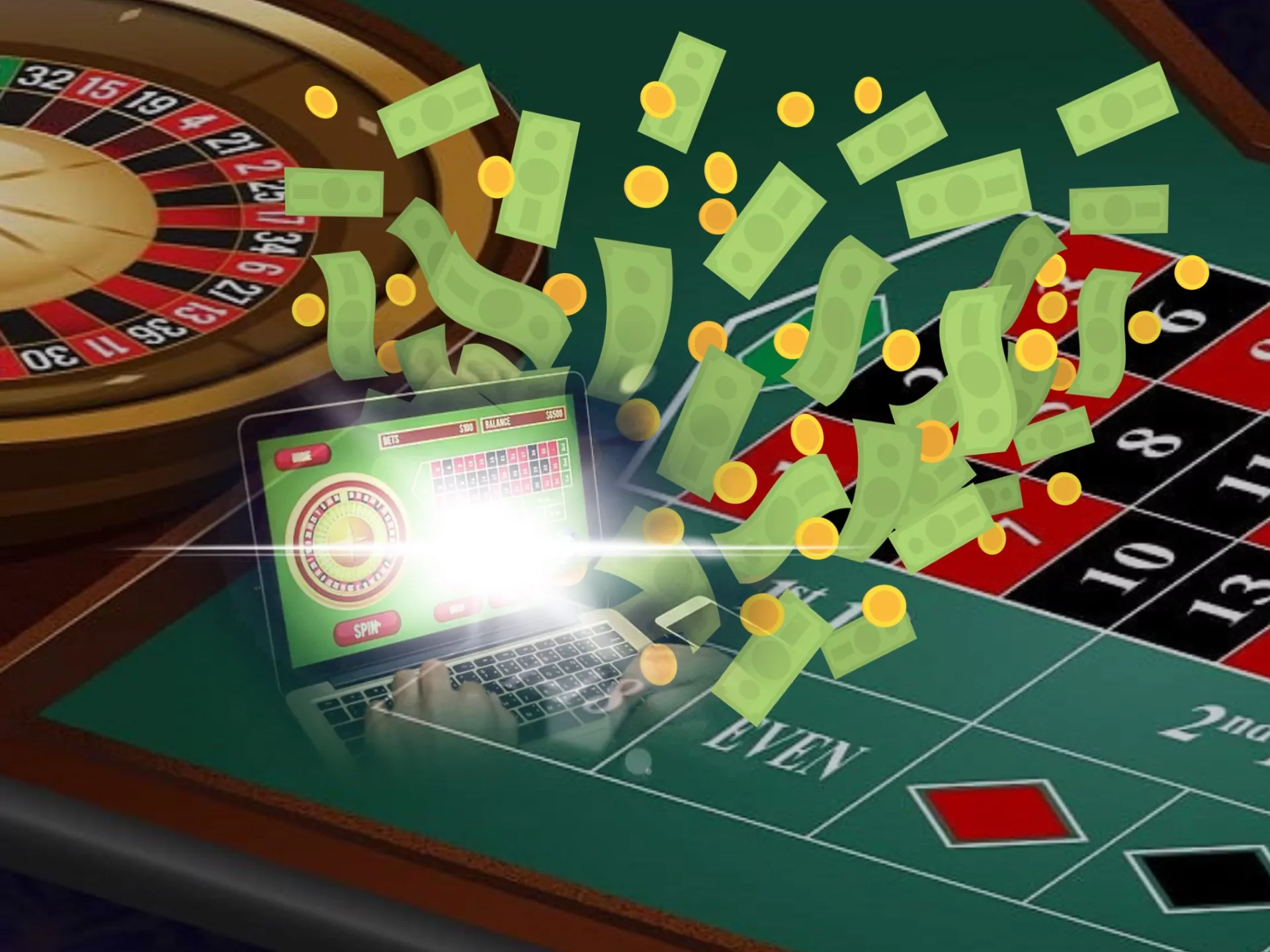 Play online roulette on money at such casinos as Casumo, Parimatch, Melbet, etc.