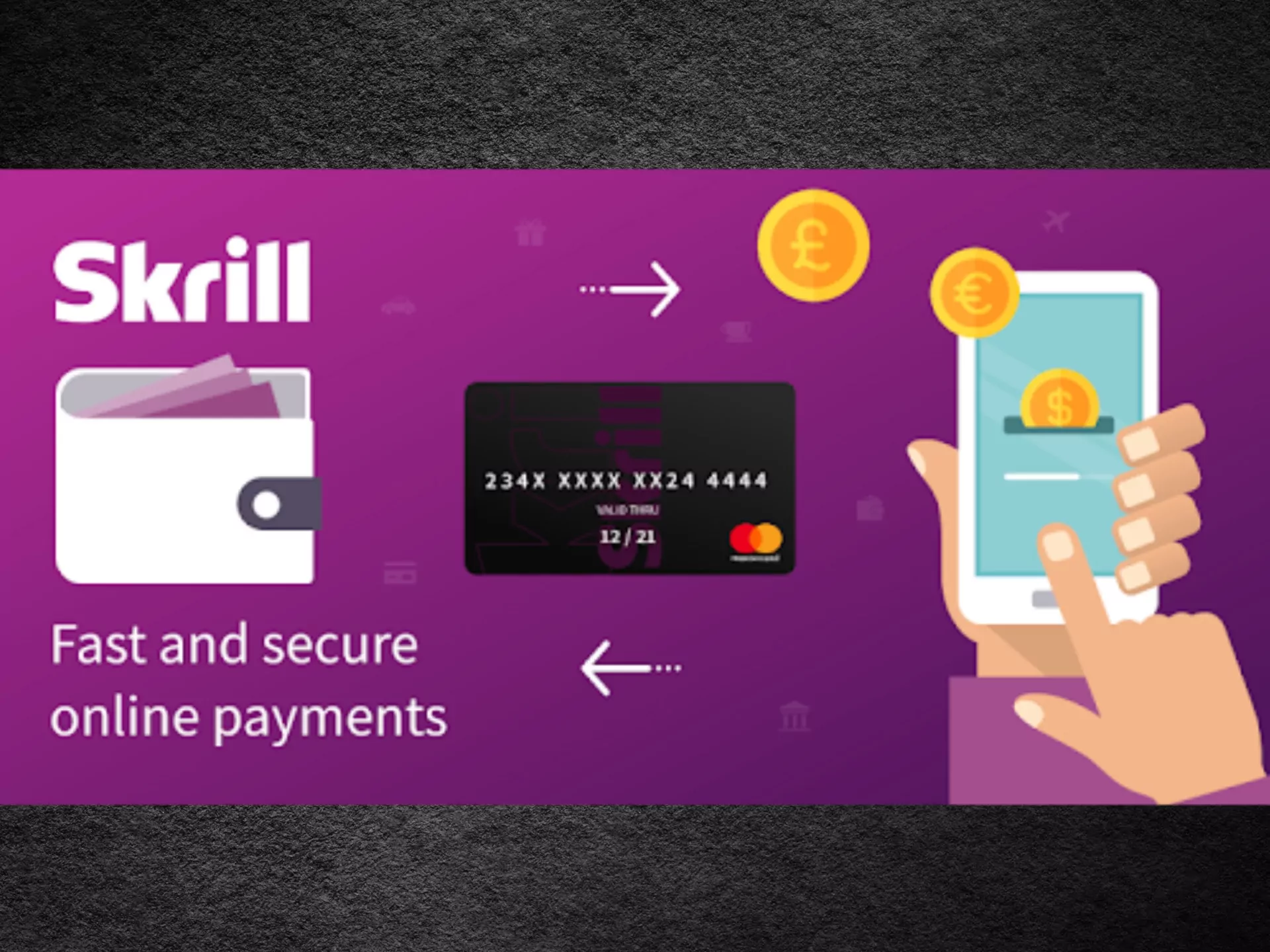 Just sign up for Skrill and start use it as a convenient casino payment method.
