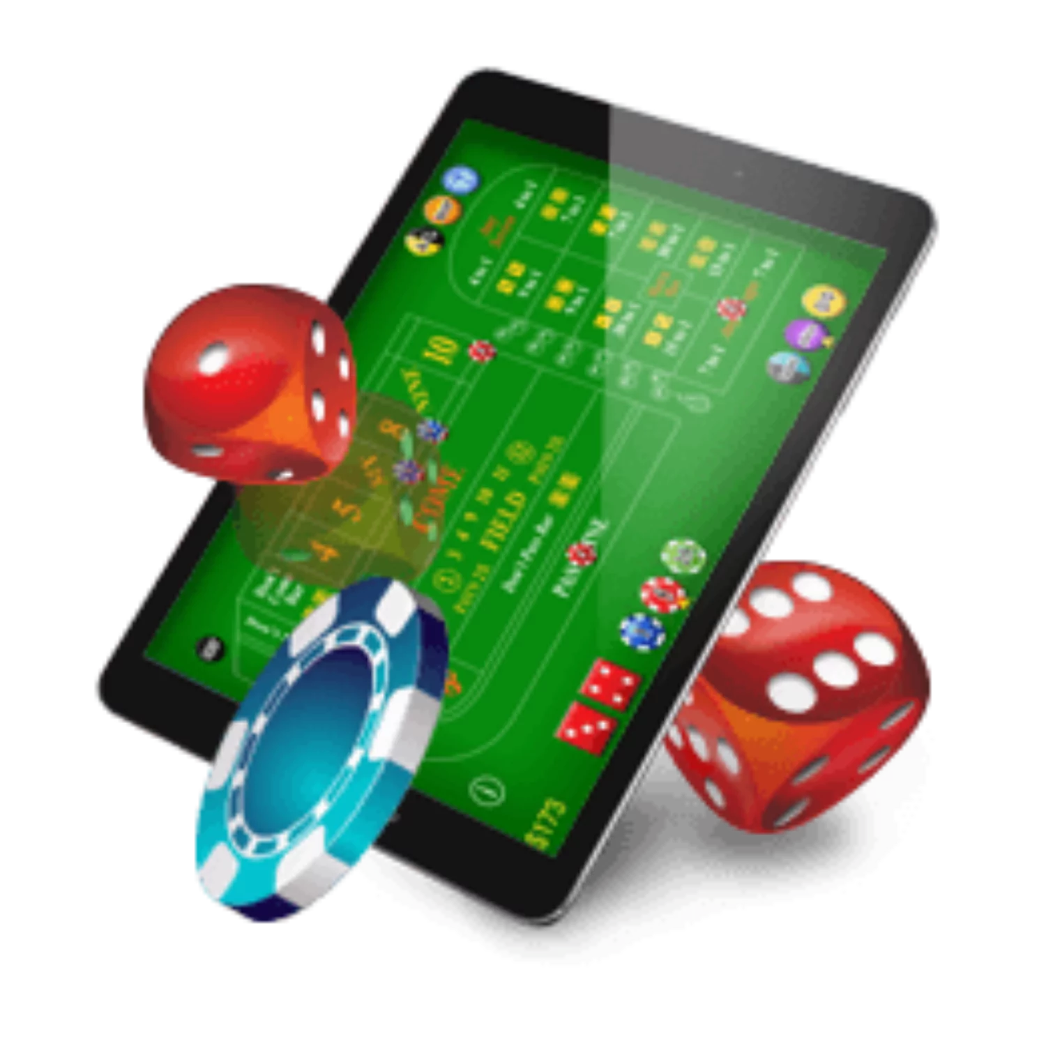 Sign up for an online casino and play craps via your mobile phone or laptop.