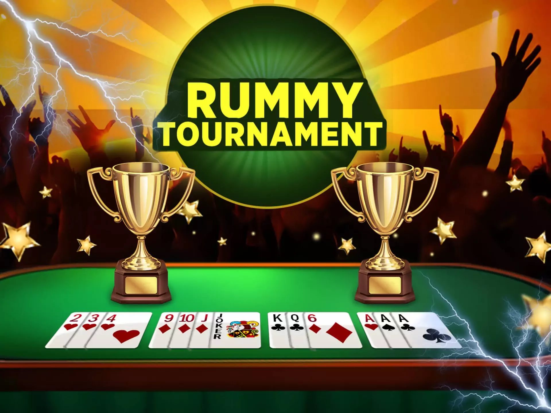 Participate in Rummy tournaments and get big prizes.