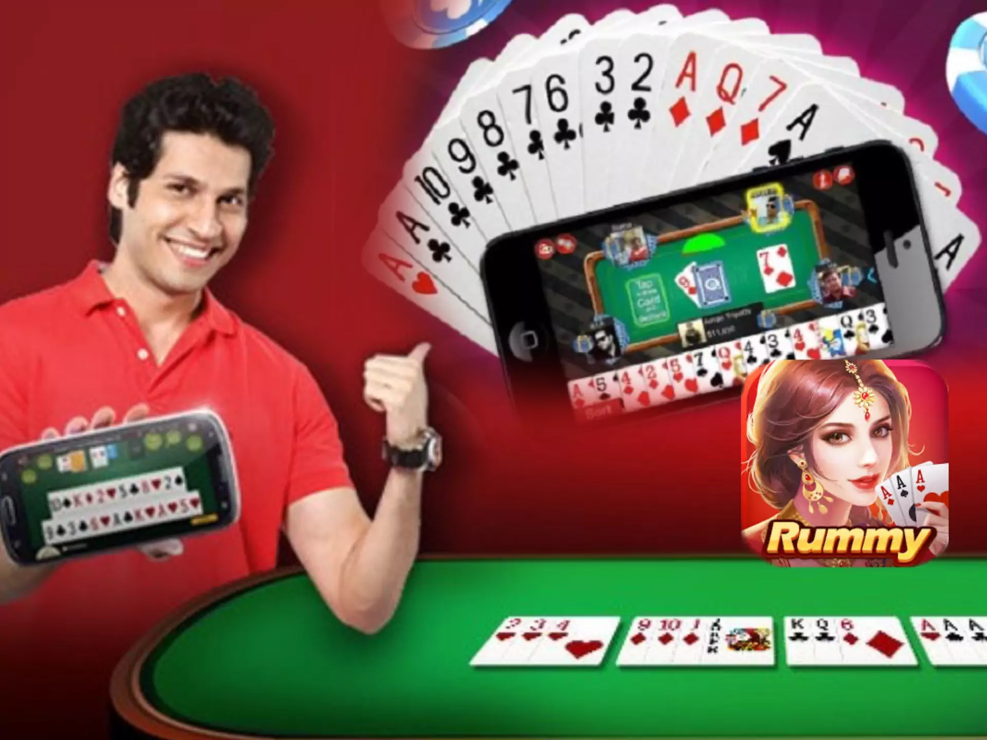 Register at an online casino and play rummy on money.
