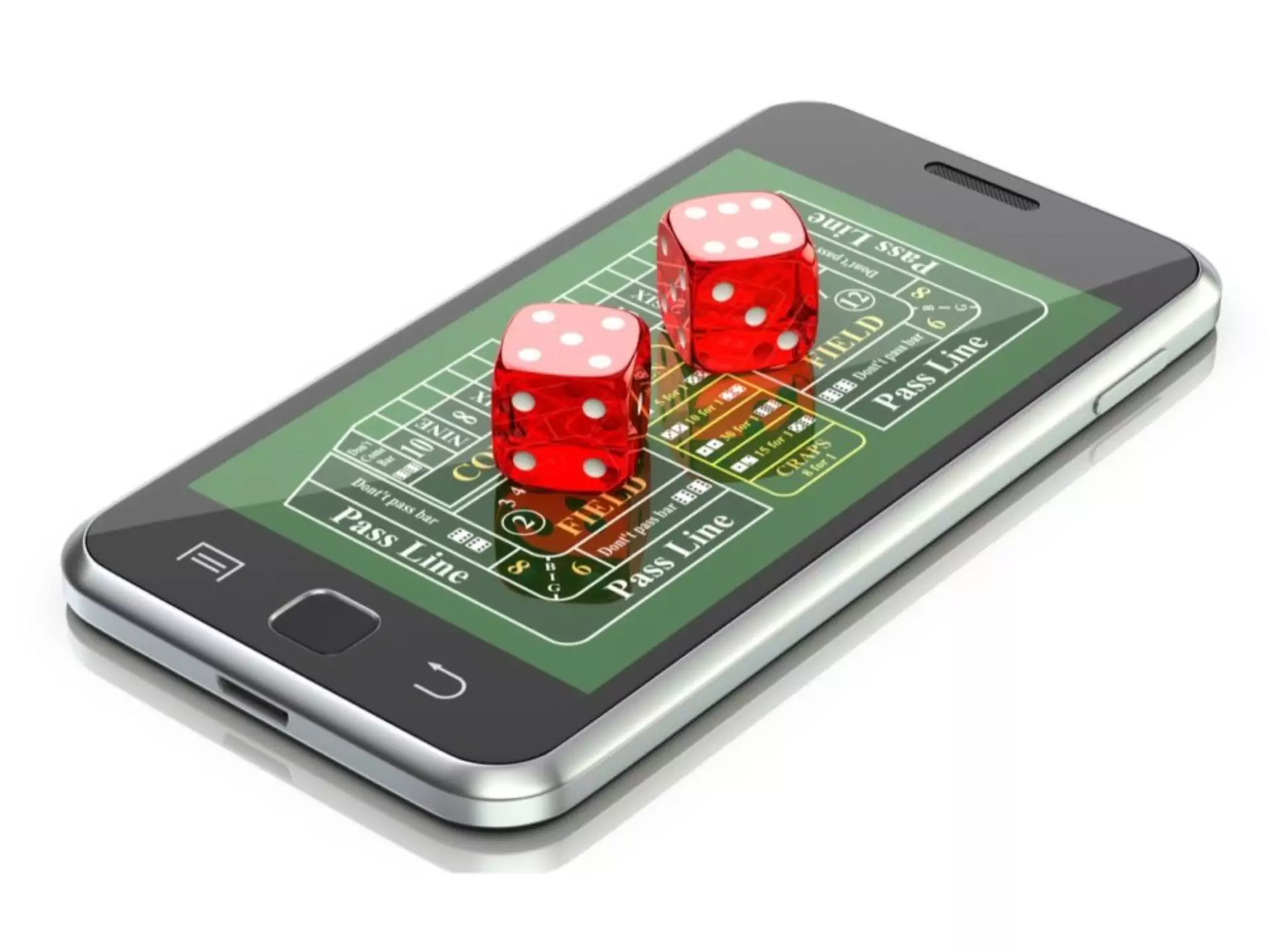 Install an online casino's app on your mobile and play craps whenever you want.