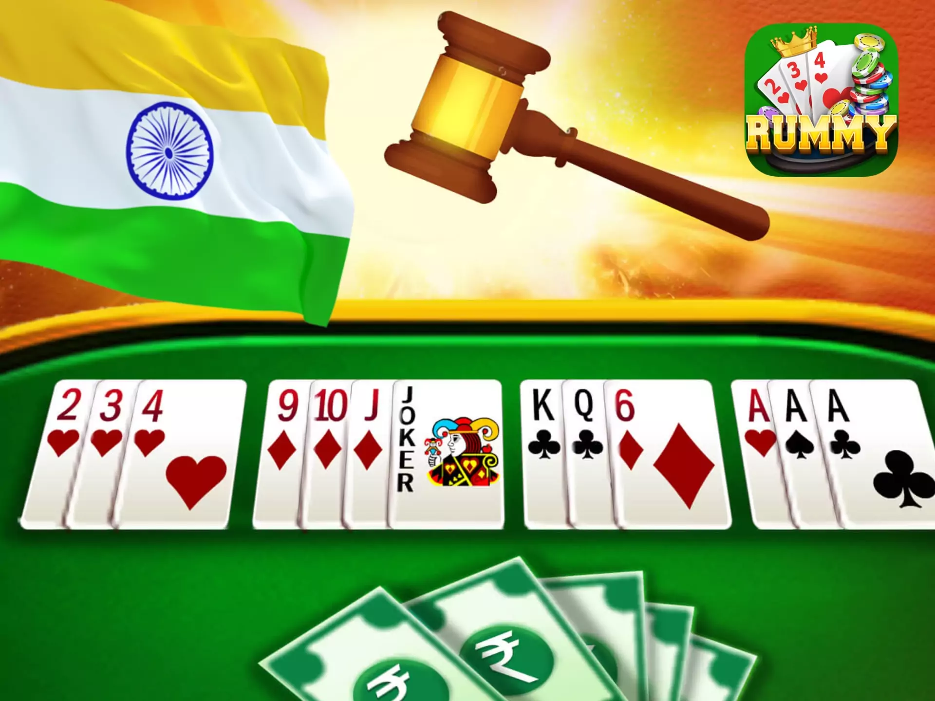 Online rummy is absoluteley legal in Indian casinos.