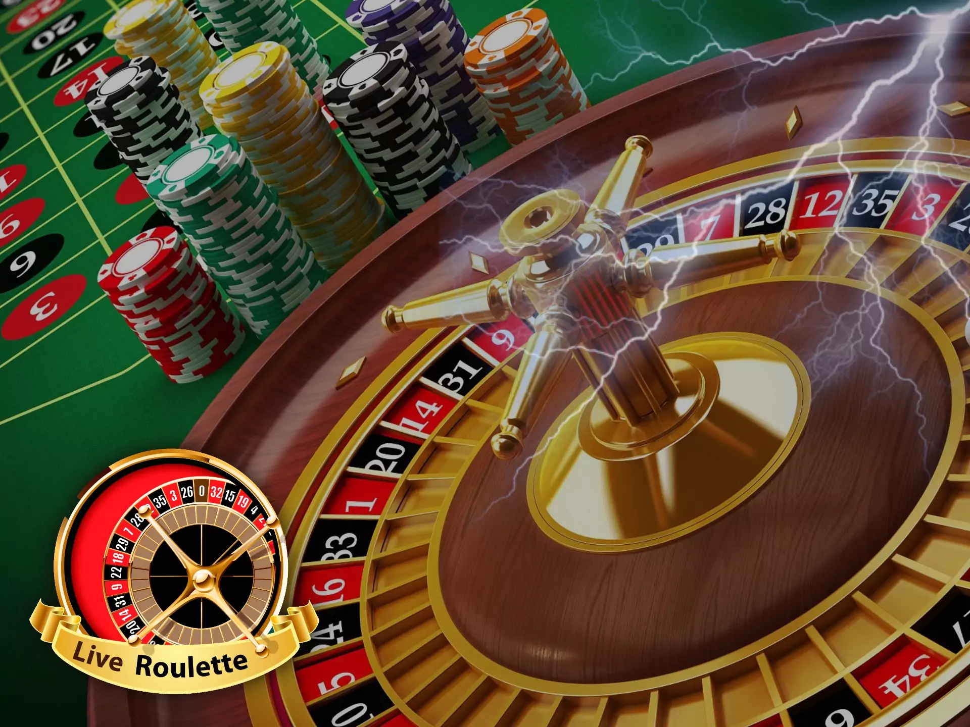 Playing live roulette you can experience the atmosphere of a real casino.