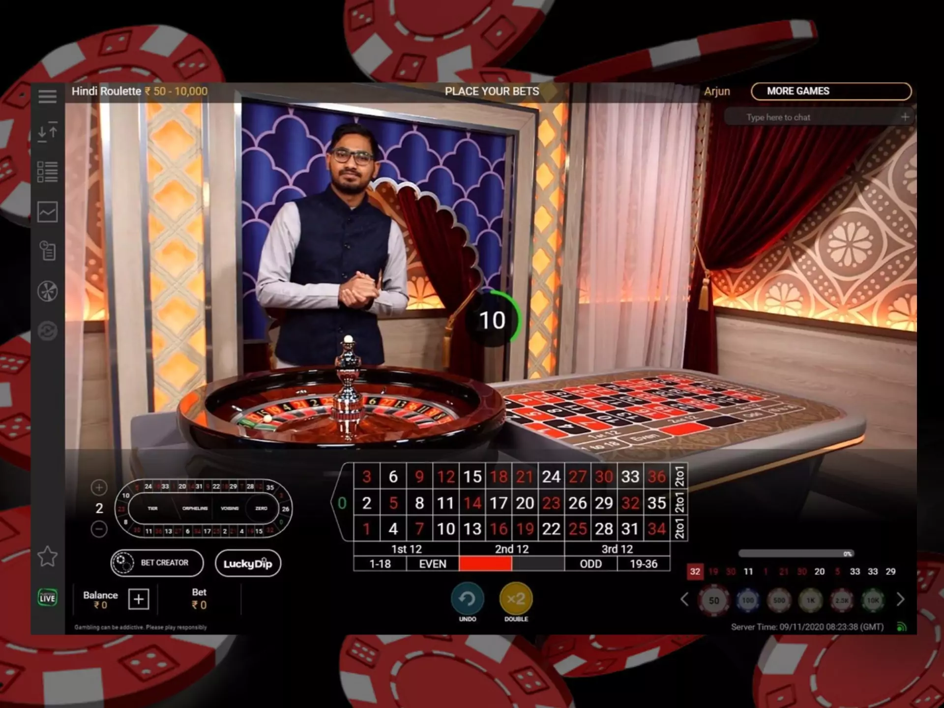 Bolywood roulette is a great etnertainment for players from India.