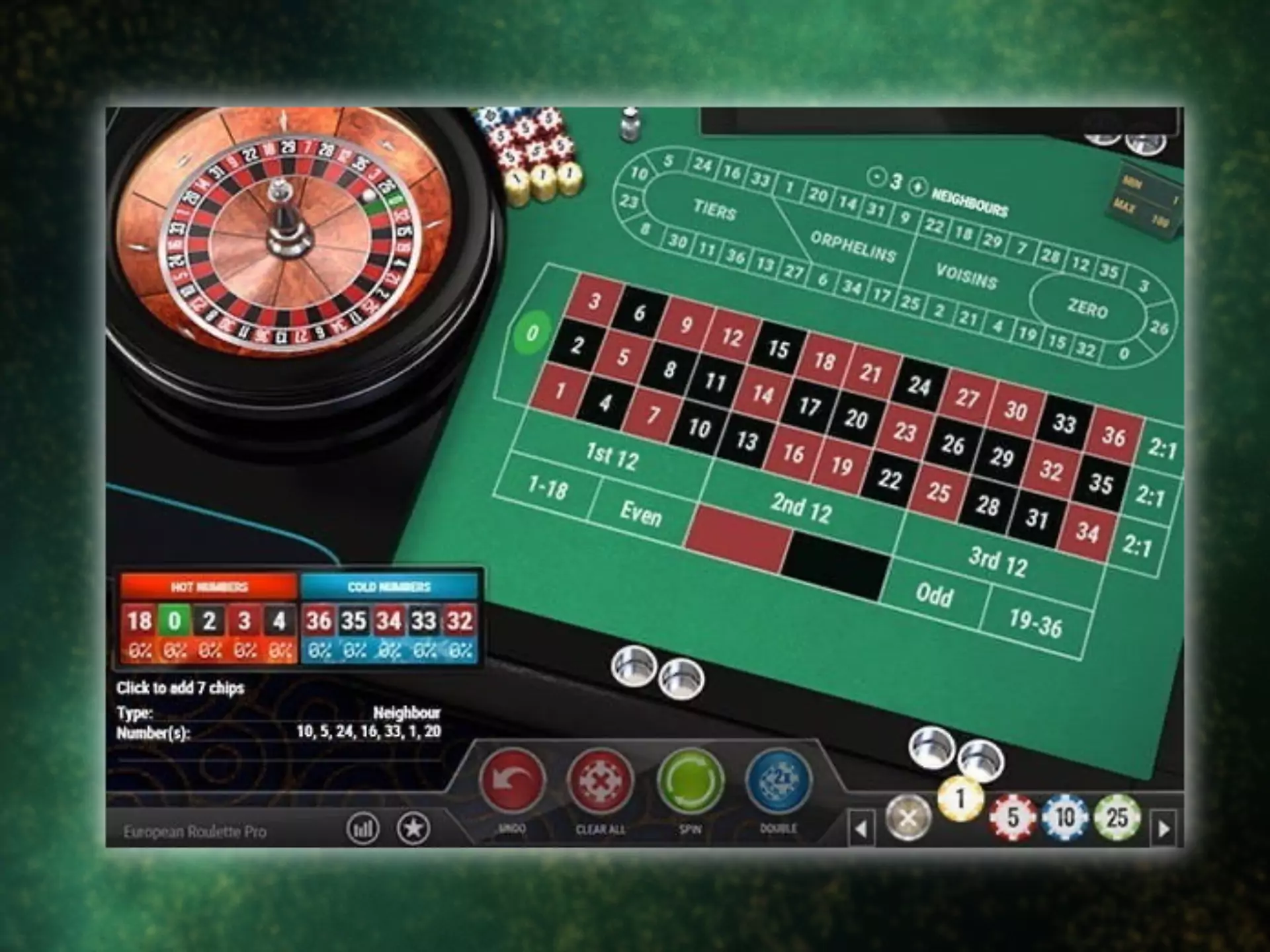 Play the traditional version - European roulette - at an online casino.