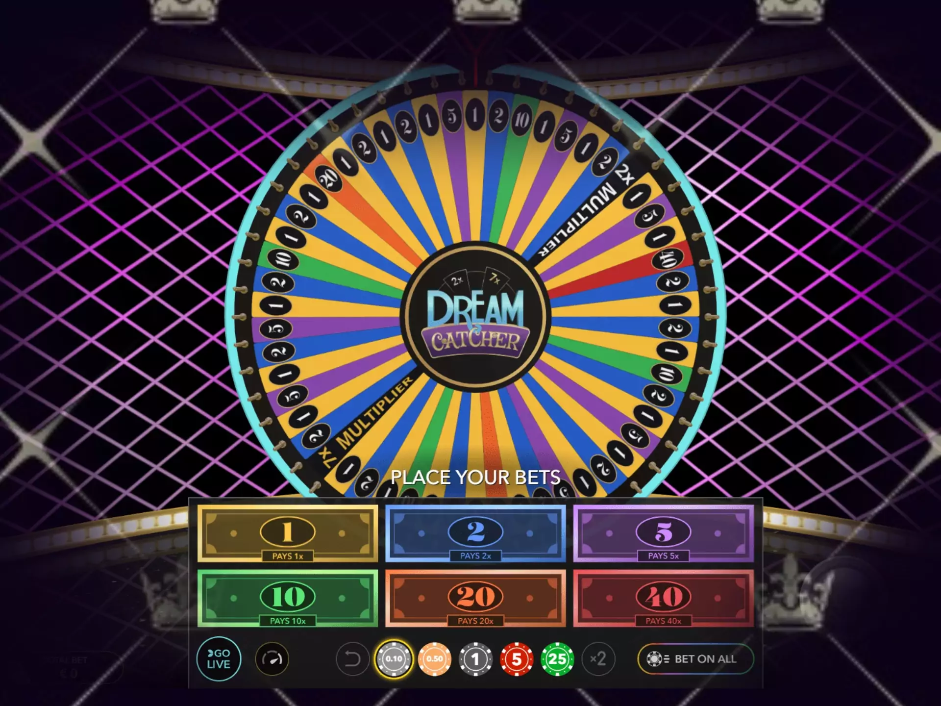 Adjust Live Dream Catcher settings for yourself and enjoy the game.