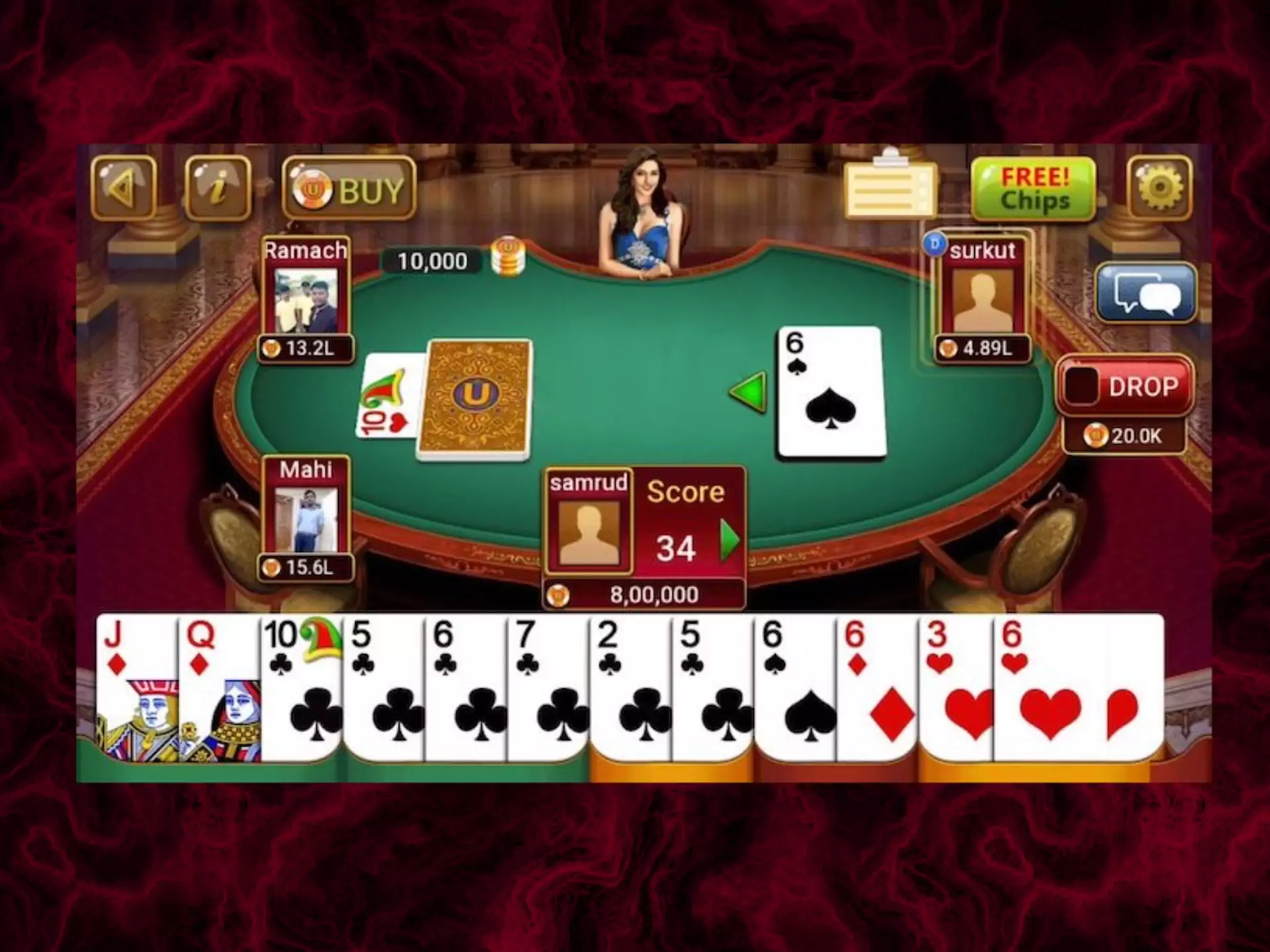 Choose this type of rummy if you want to play the original Indian game.