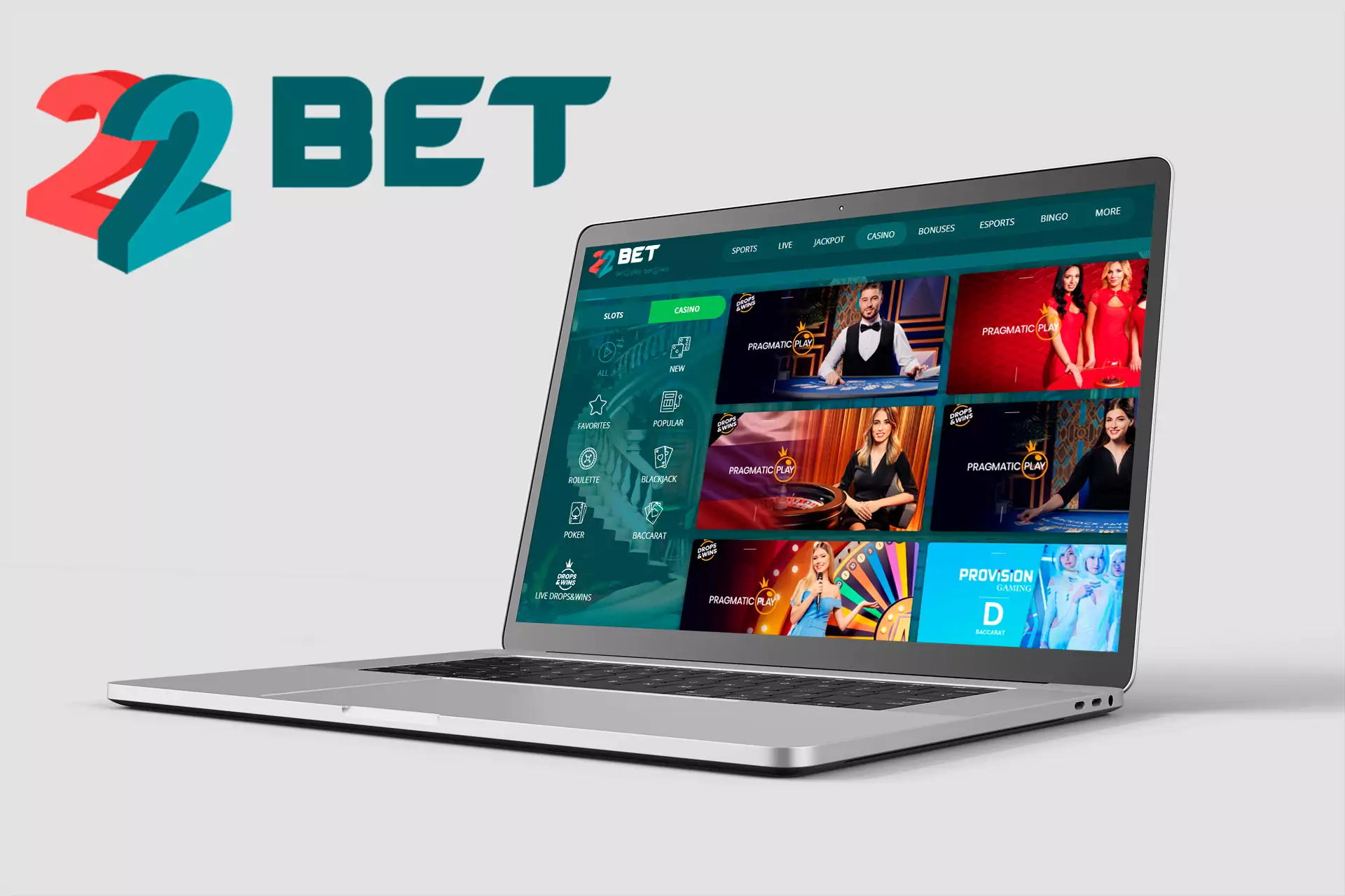 Sign up for 22Bet and get a welcome bonus.