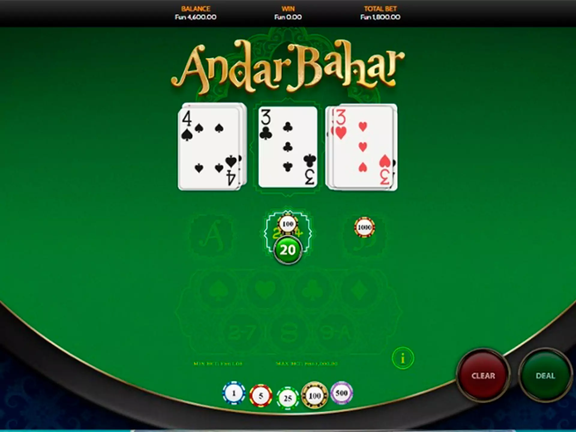You can play Andar Bahar at almost evety Indian online casino.