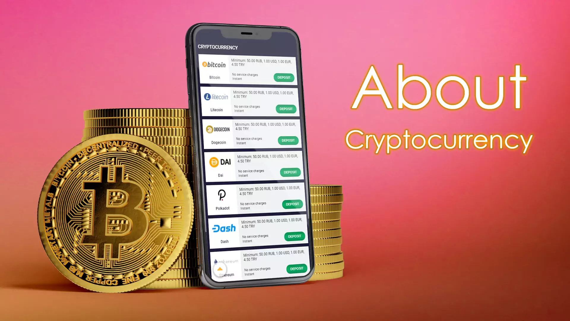 Cryptocurrency is the best way to deposit or withdraw money securely and anonymously.