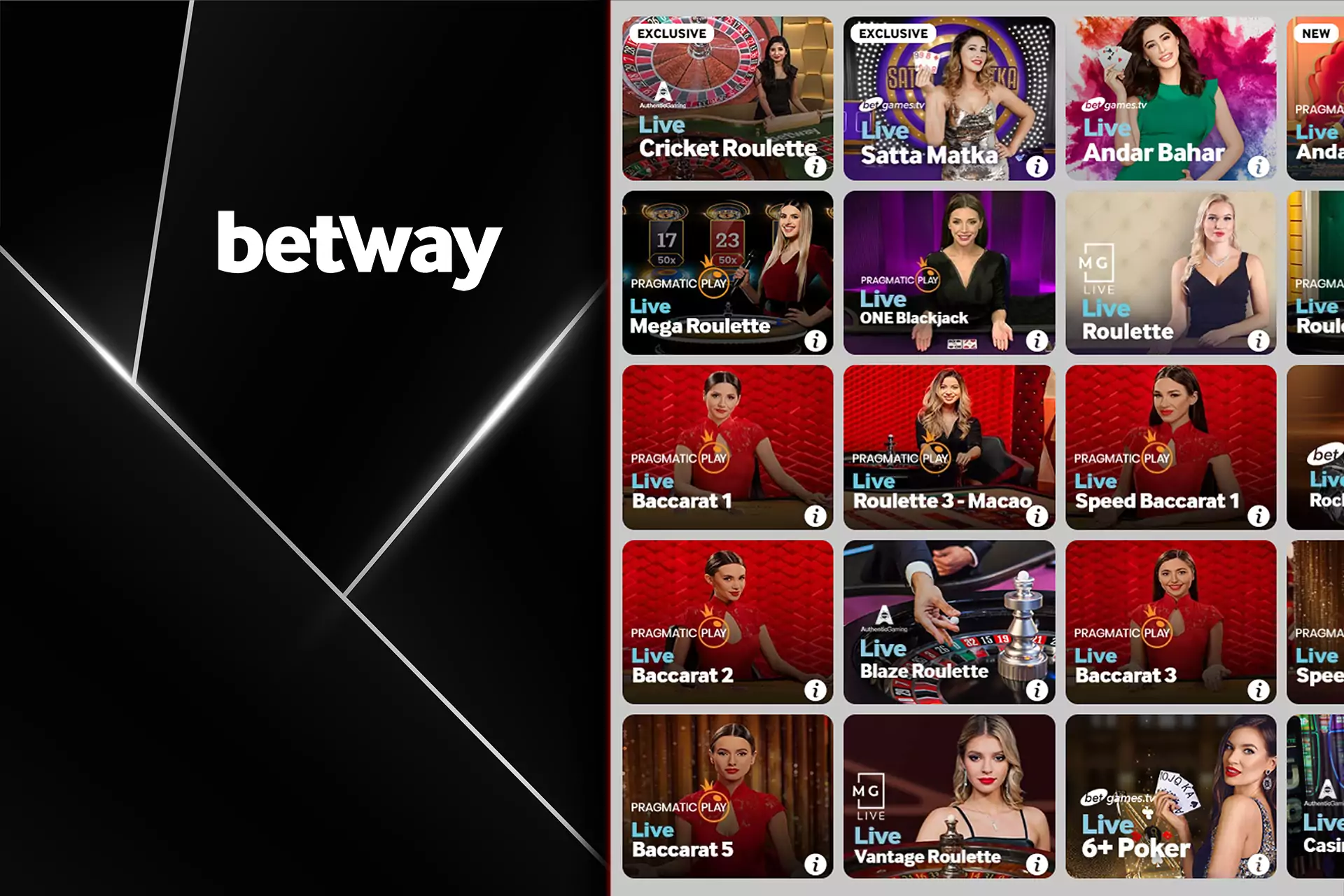 Betway works under the Malta license and is available in many countries of the world.