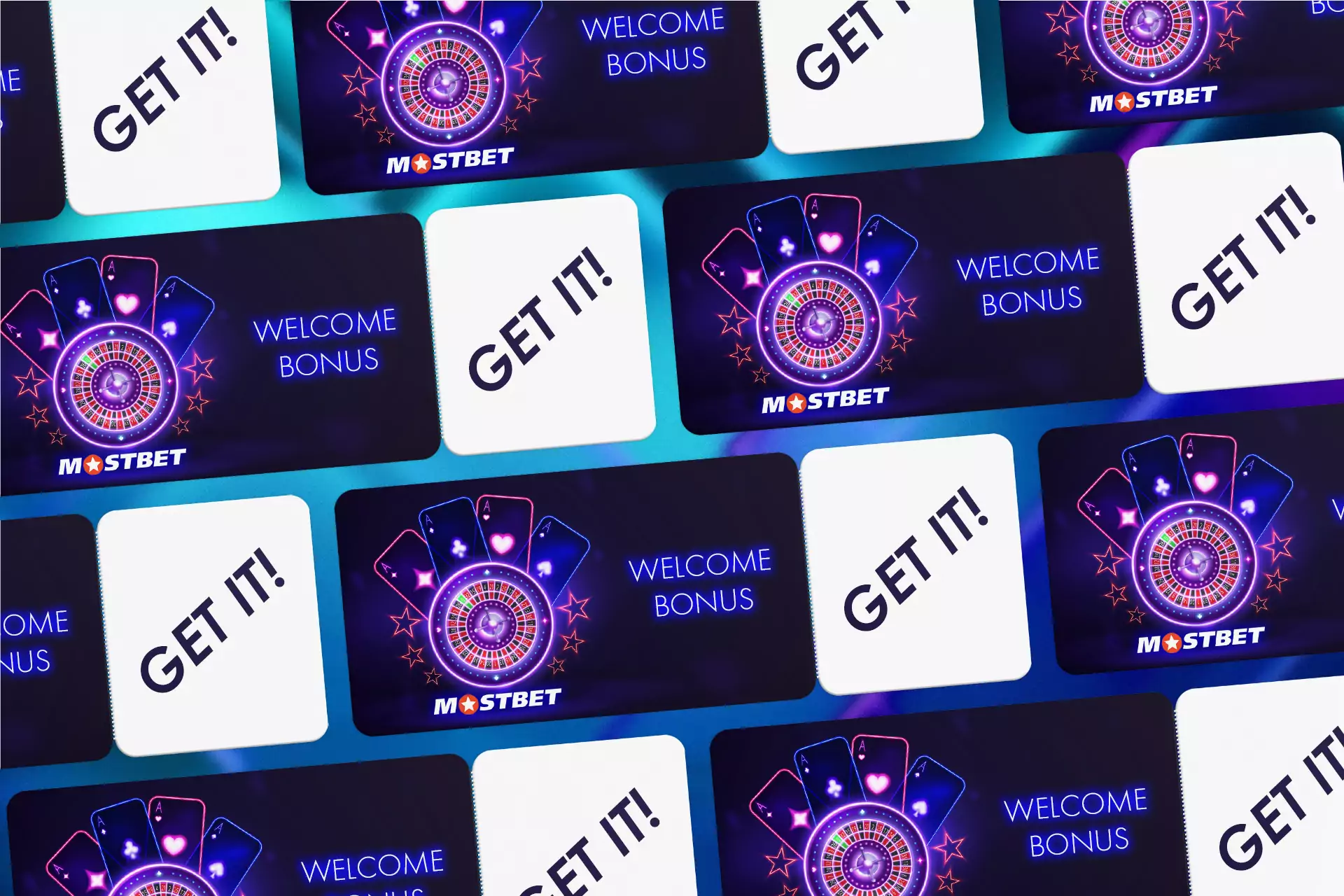 During registration, you can claim the welcome bonus for playing casino on the Mostbet.