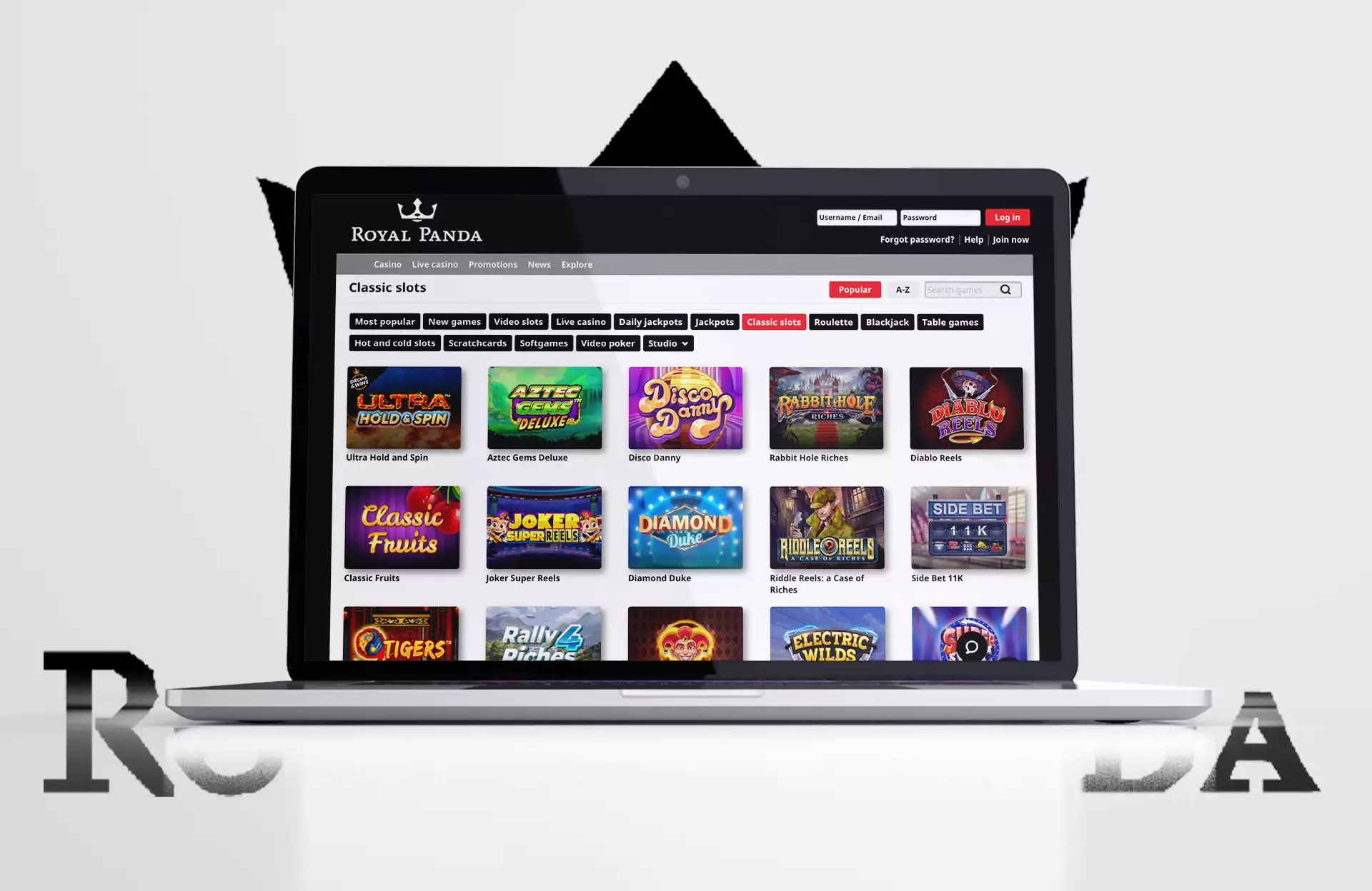 Register at one of the best gambling sites - Royal Panda.