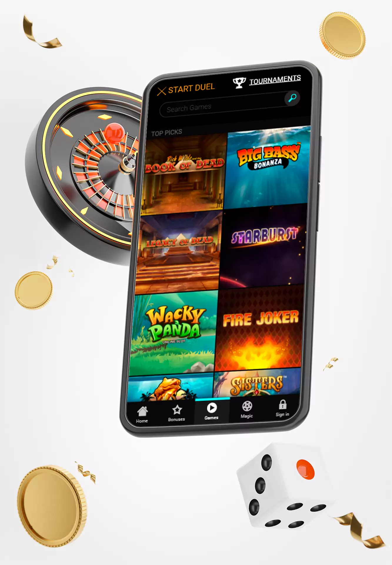 Voodoodreams has all the mosy popular casino games.