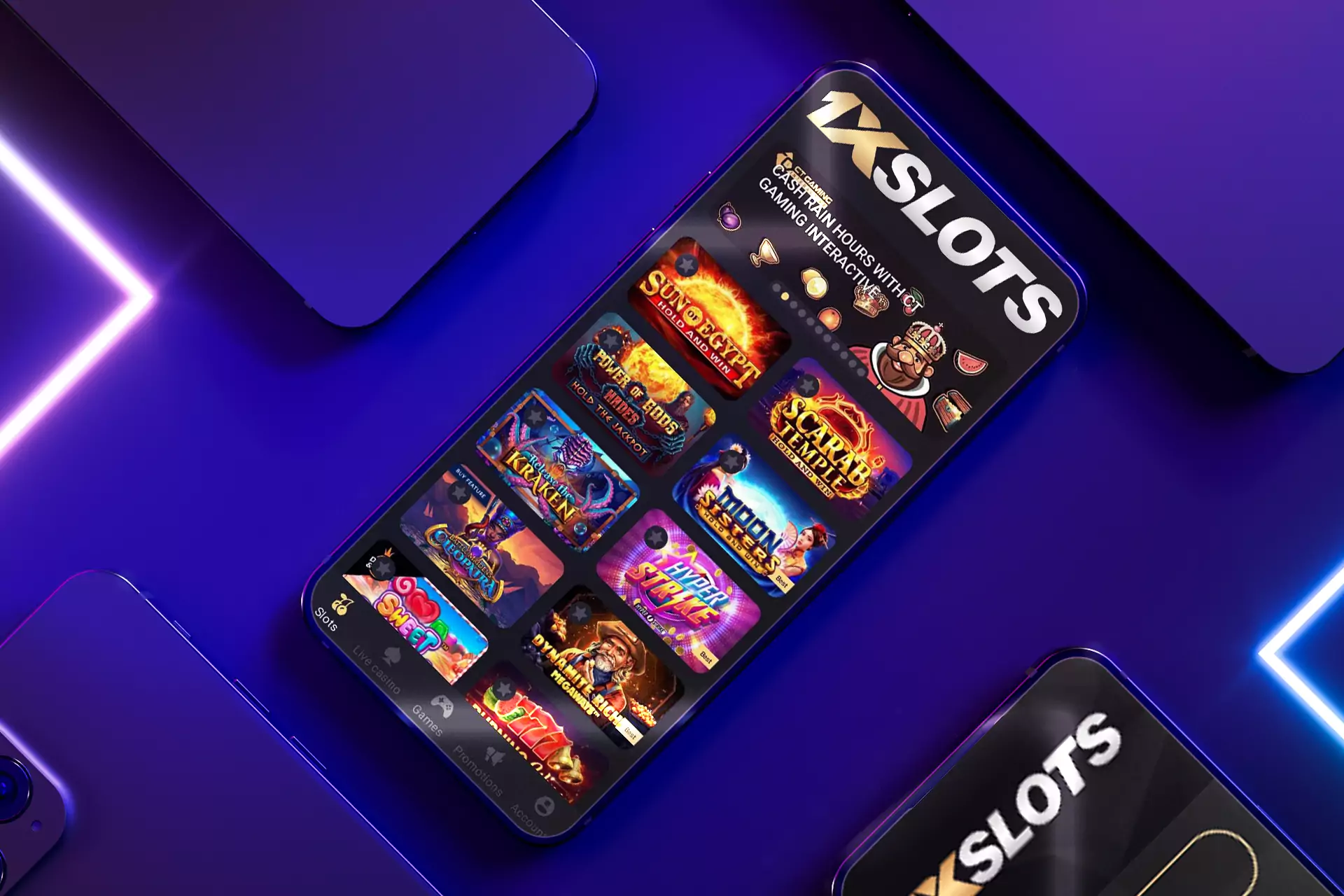 If you have an Android device, you can play casino games in the app.