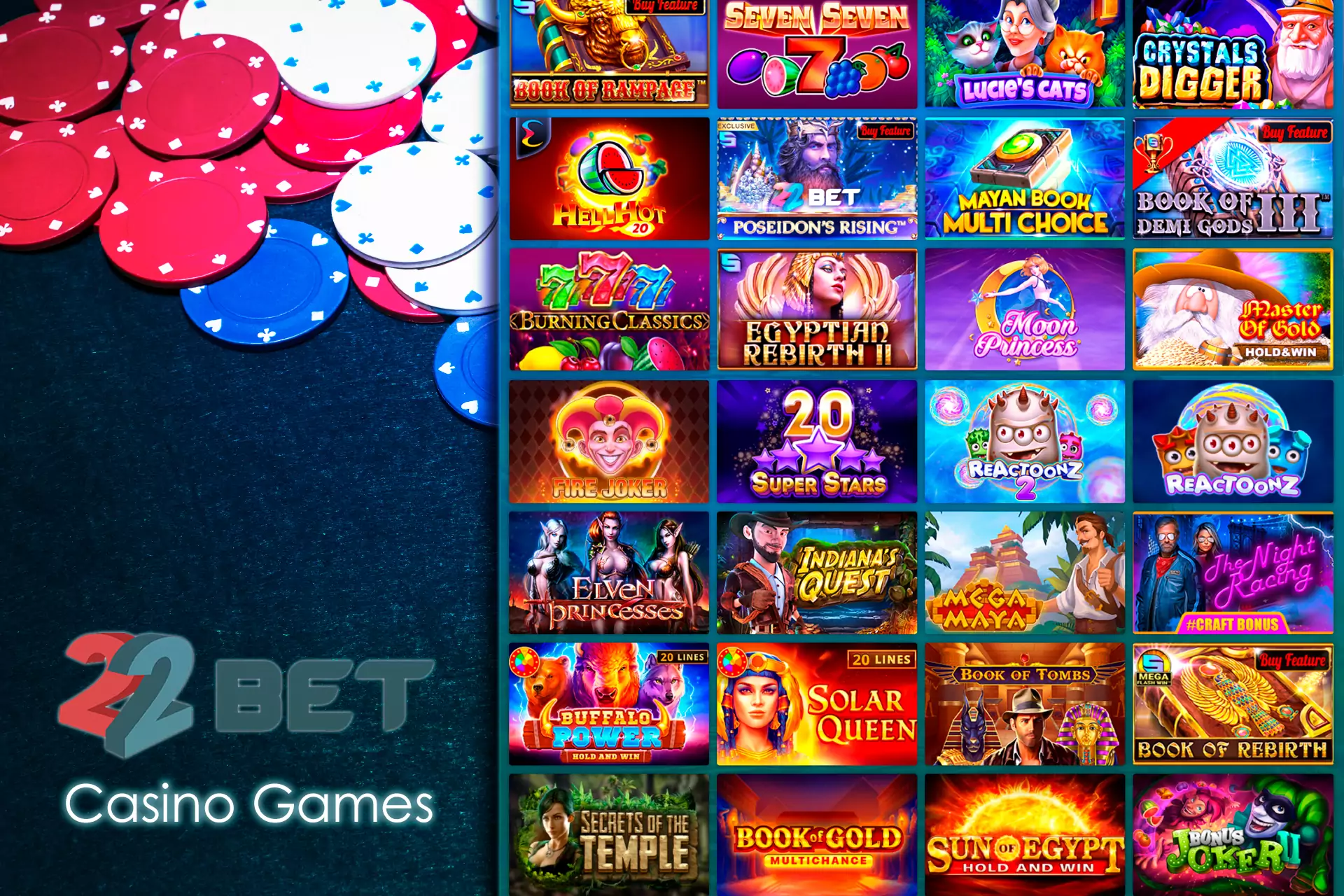 In the section of the casino, you must try slots and table games.