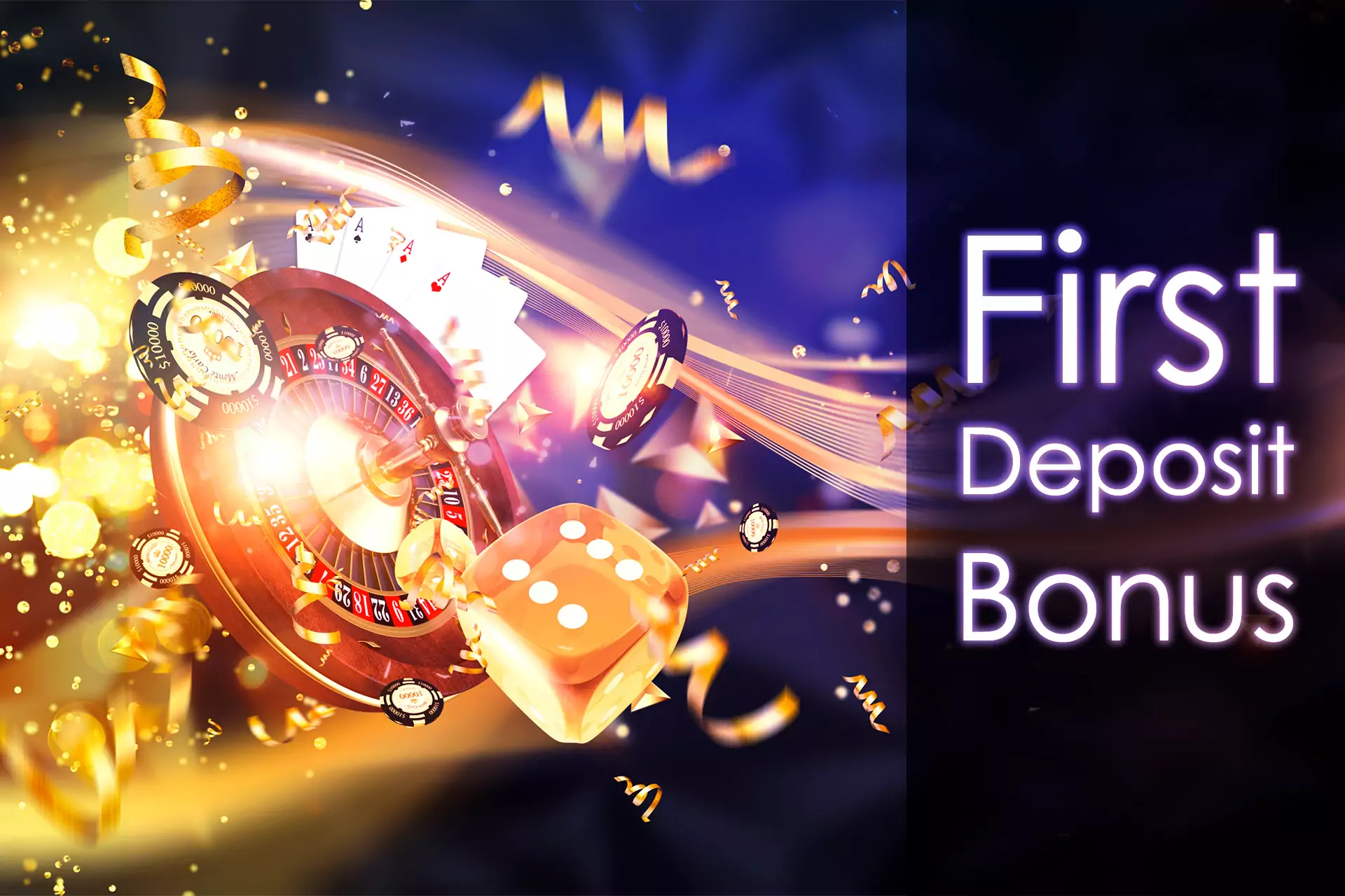 Top up your new casino account to get the first deposit bonus.