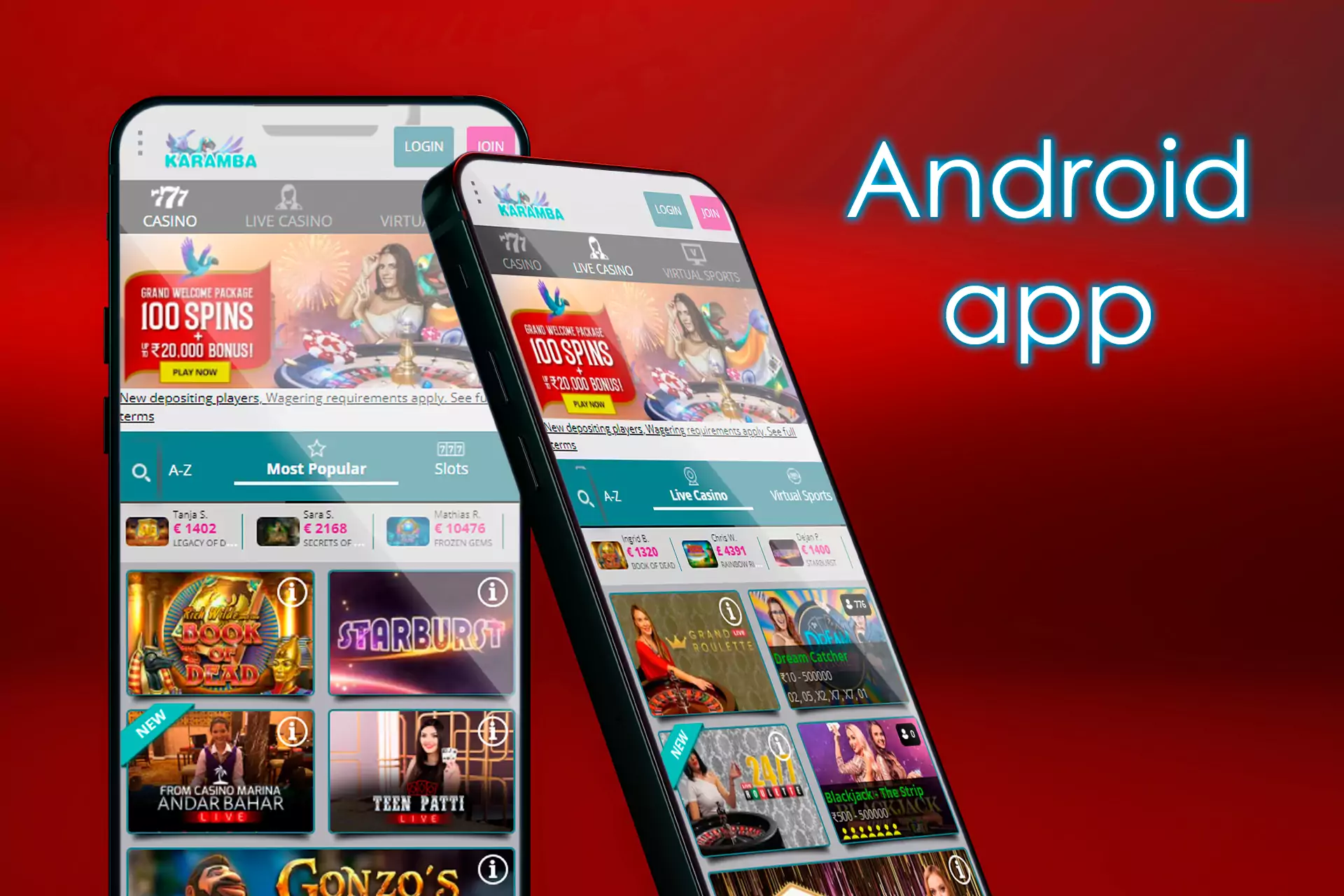 Smartphone users can download and install the Android app of Karamba.