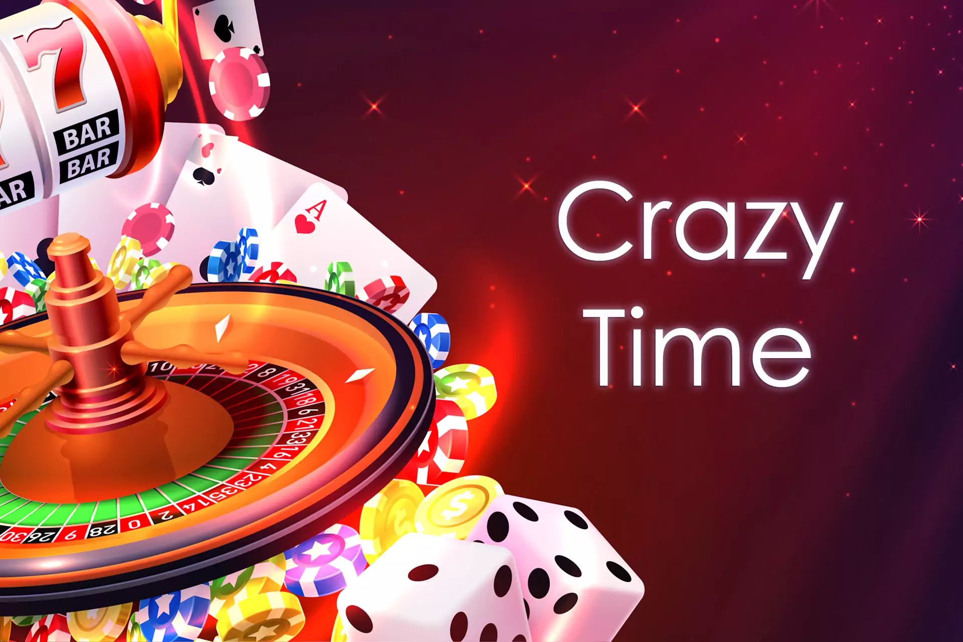 To play Crazy Time in an app, you should check a casino that provides this game.