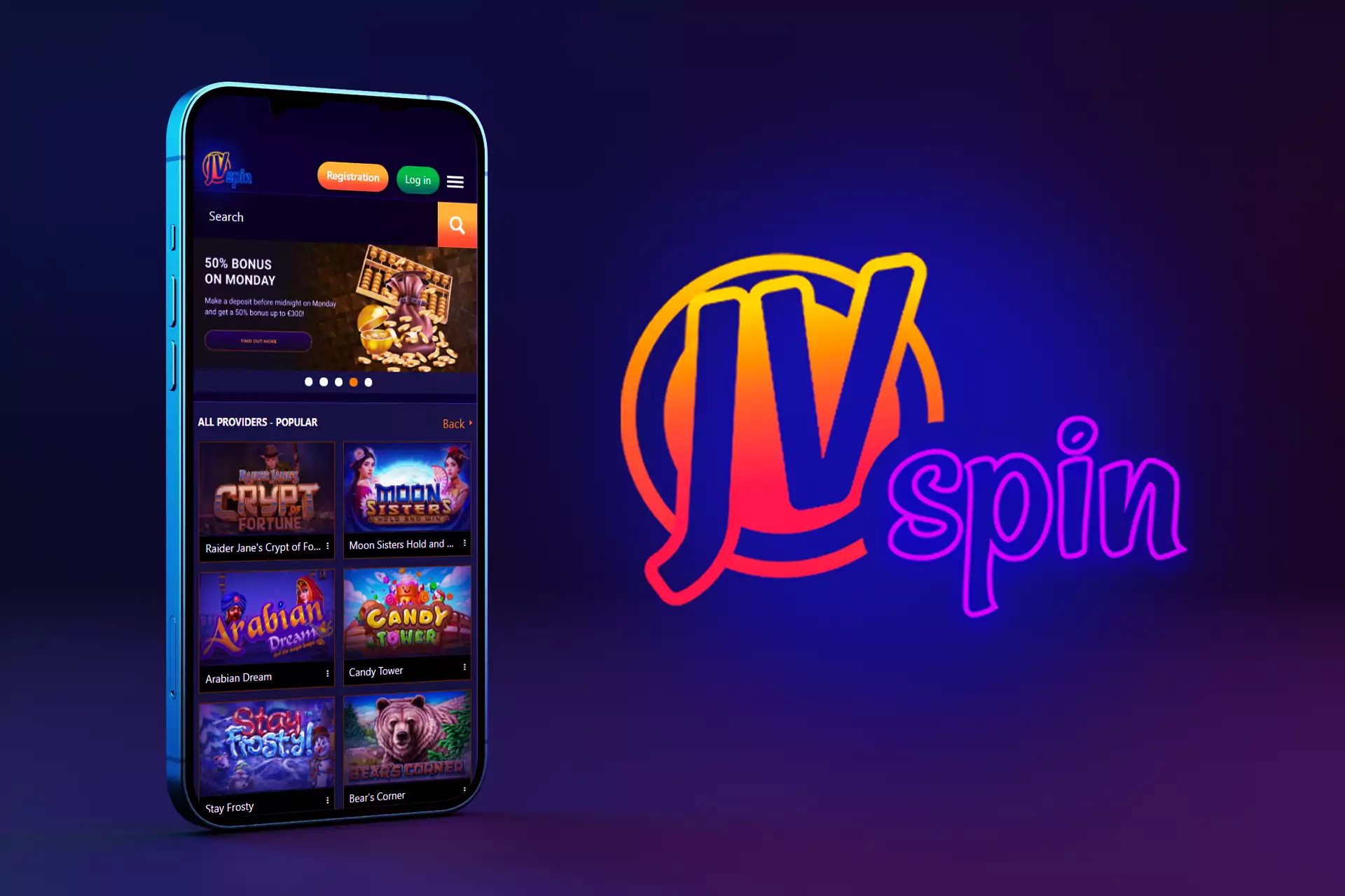 JVSpin is a young casino that has been working since 2020.
