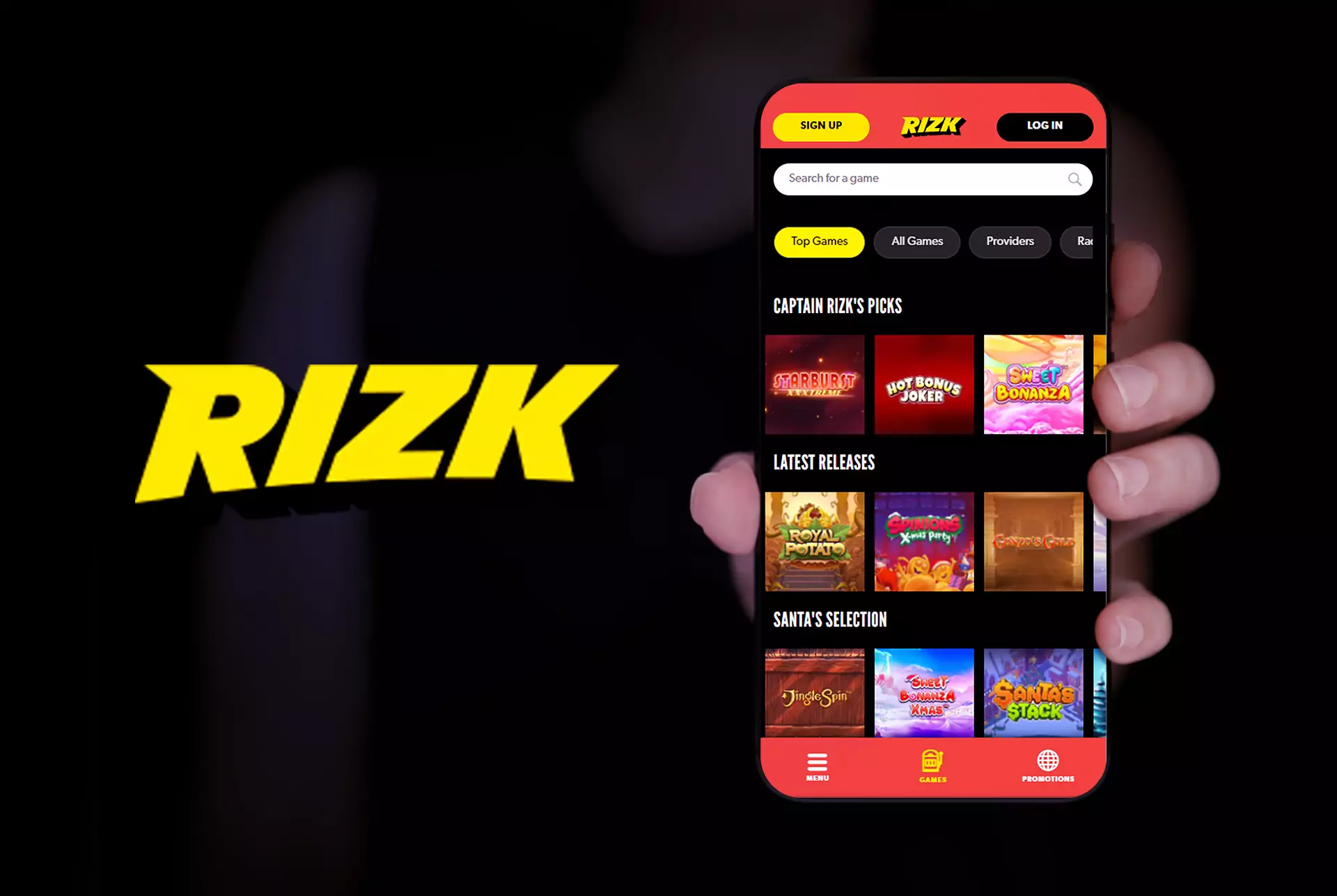 The Rizk Casino has an average welcome bonus of up to 20000 INR and its own leveling system.