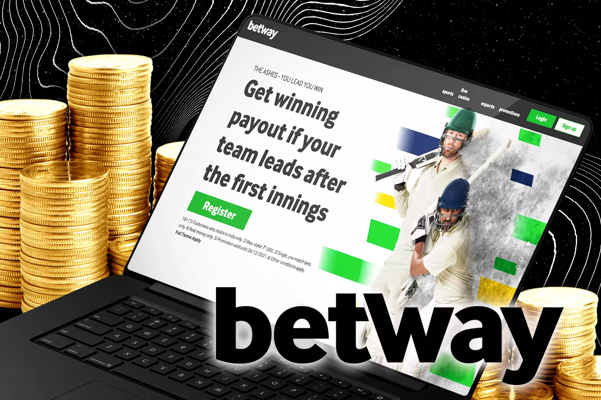 Betway offers online casinos on its official website in India.