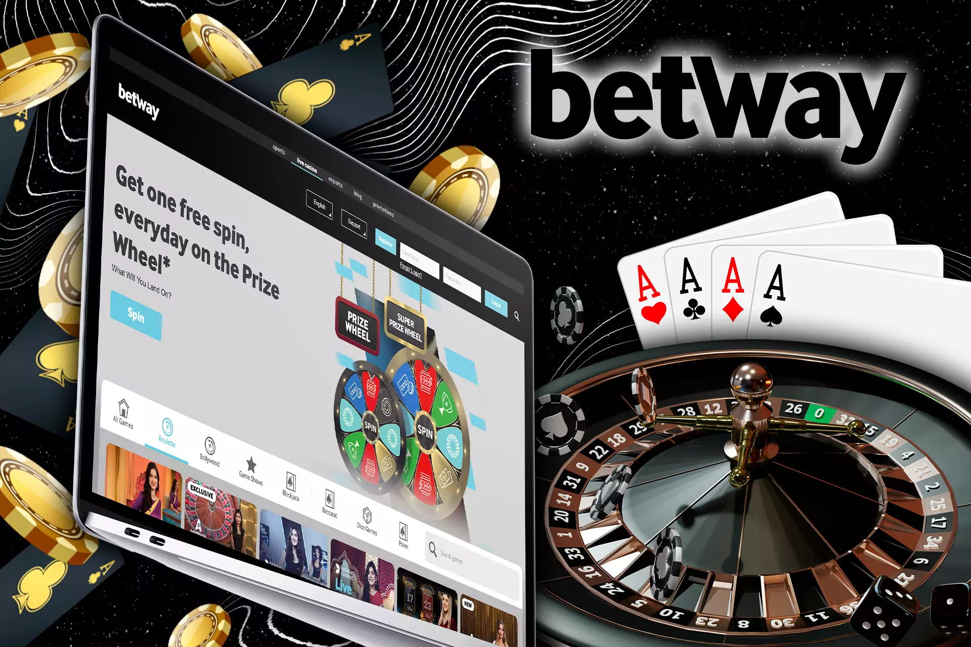 There are many classic and new games available at Betway online casino.