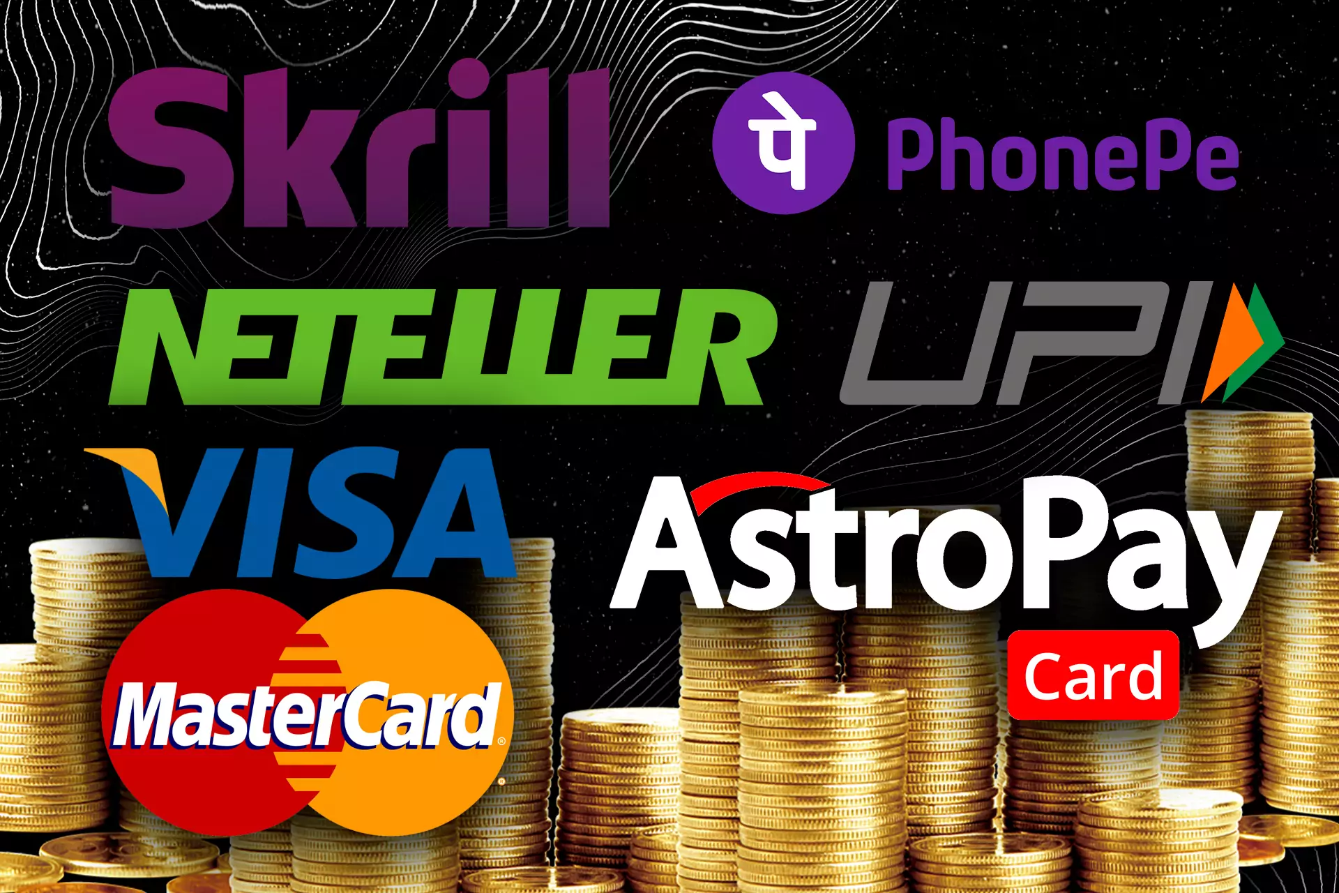 Betway supports all popular payment systems in India.