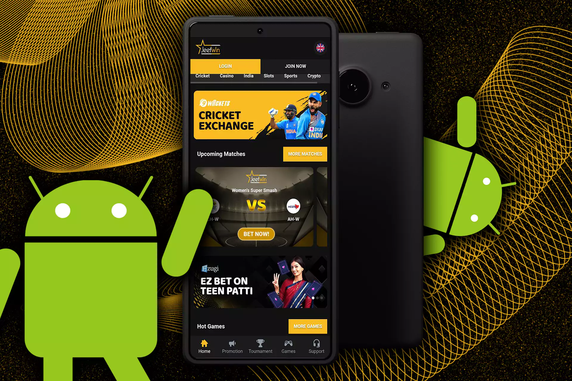 If you regularly use Android devices, install the Jeetwin app and play from anywhere.