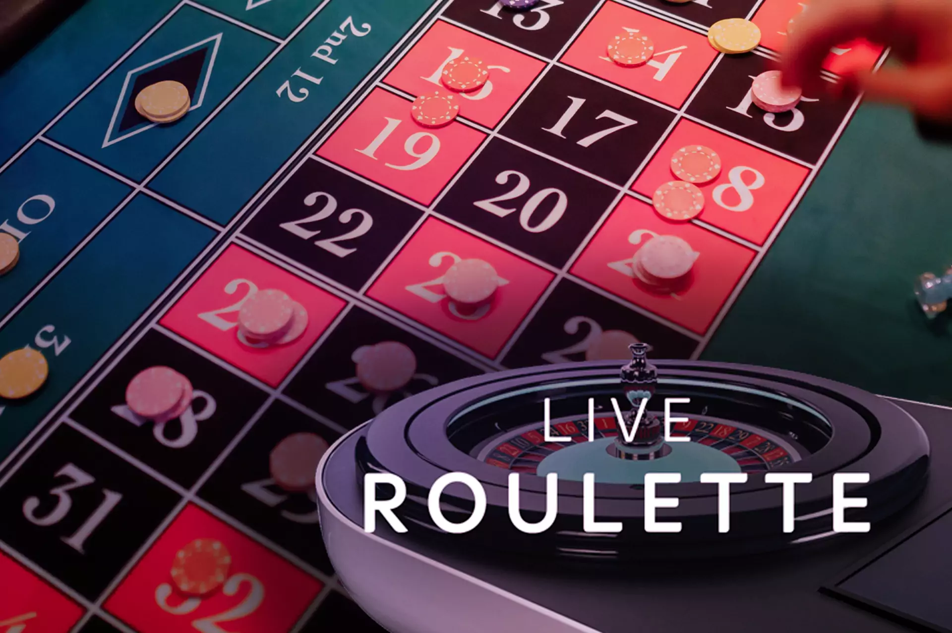 In Live Roulette, you need to place a bet on a number at which you predict a ball will stop.