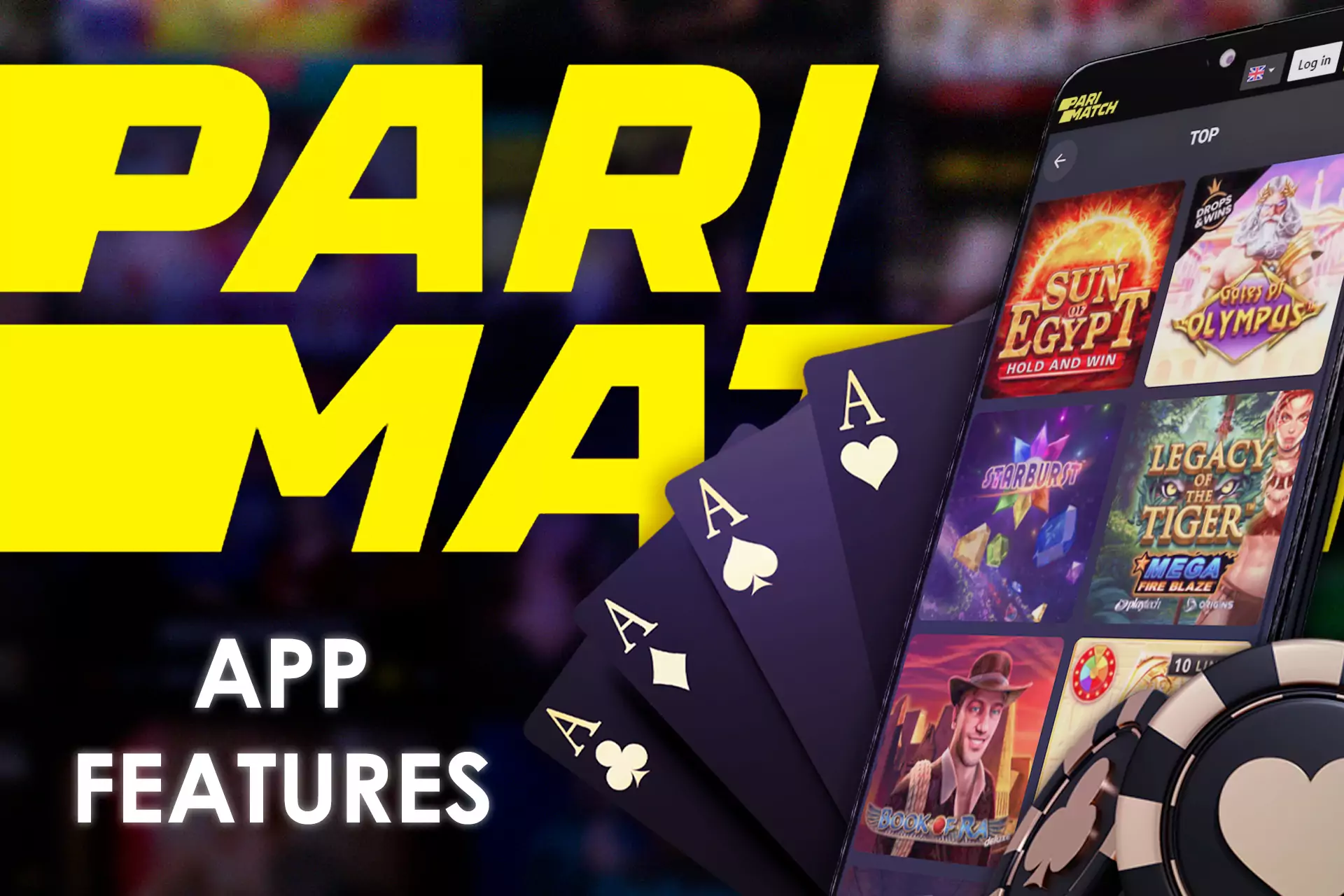 Install the Parimatch app and play games on your smartphone.