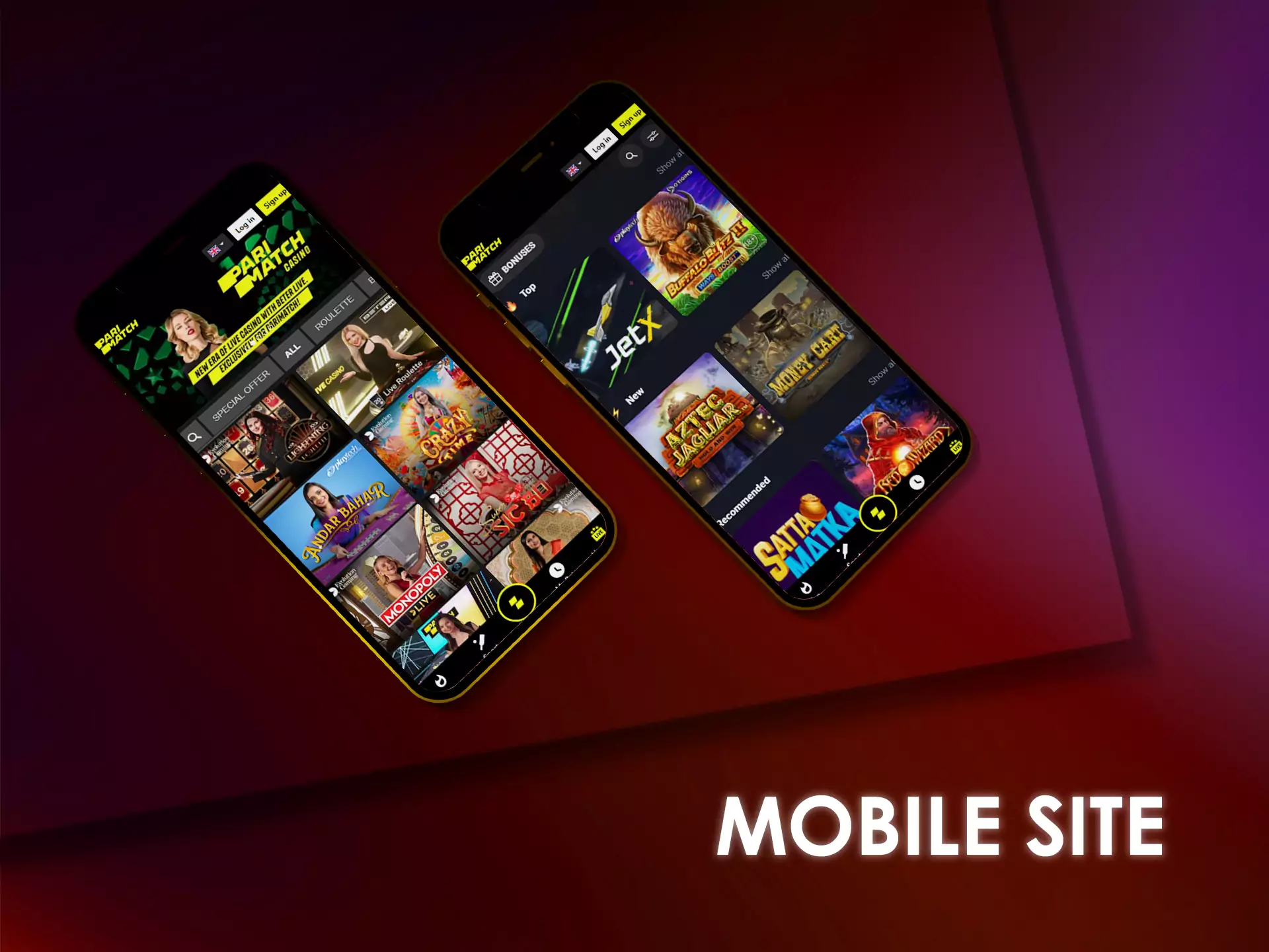 If you don't want to install the app, you can play slots and live games with the help of a browser version of the site.