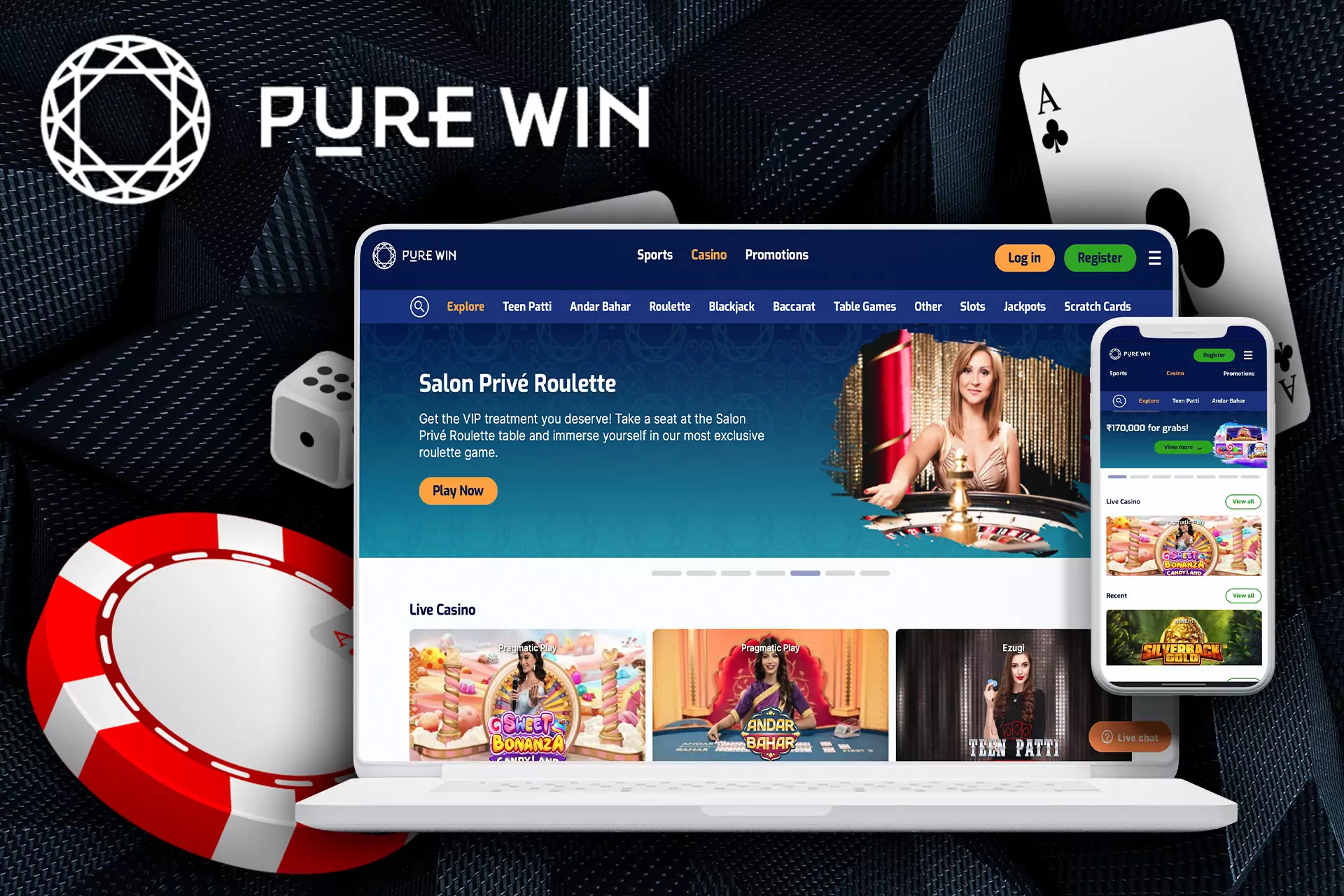 Pure Casino accepts users from India.