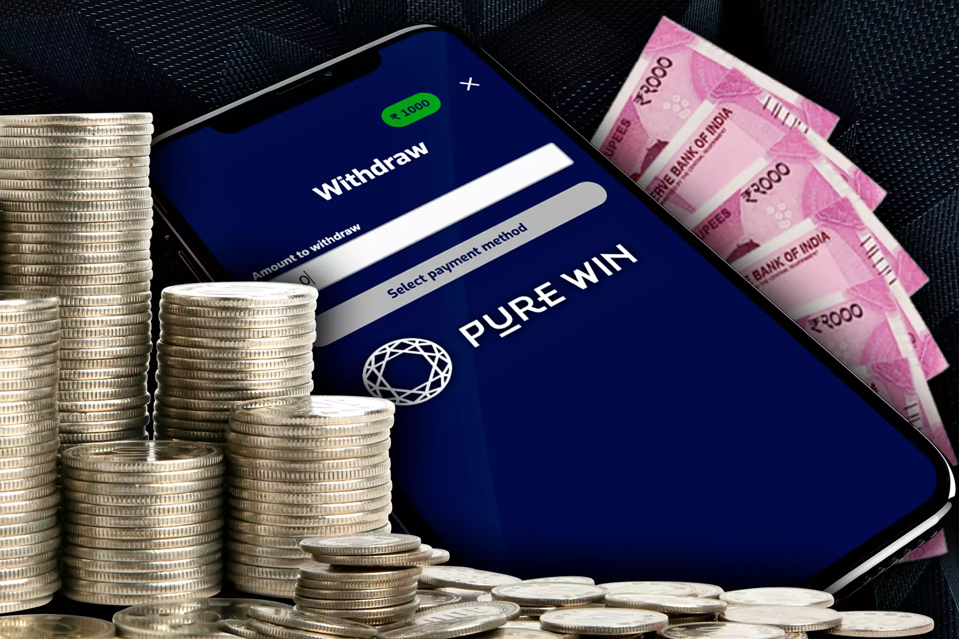 To withdraw from Pure Casino, you must use your personal account.