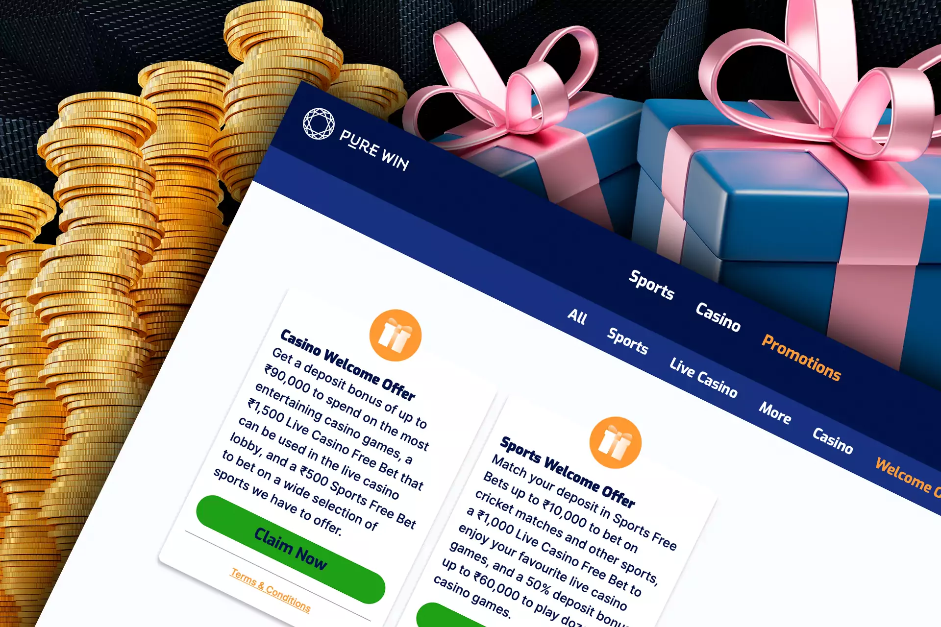 The Pure Casino Welcome Bonus is available to every new user.