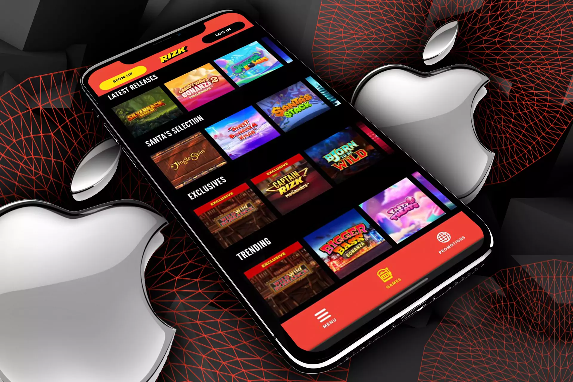 The iOS version of the Rizk Casino app can be downloaded from the App Store.