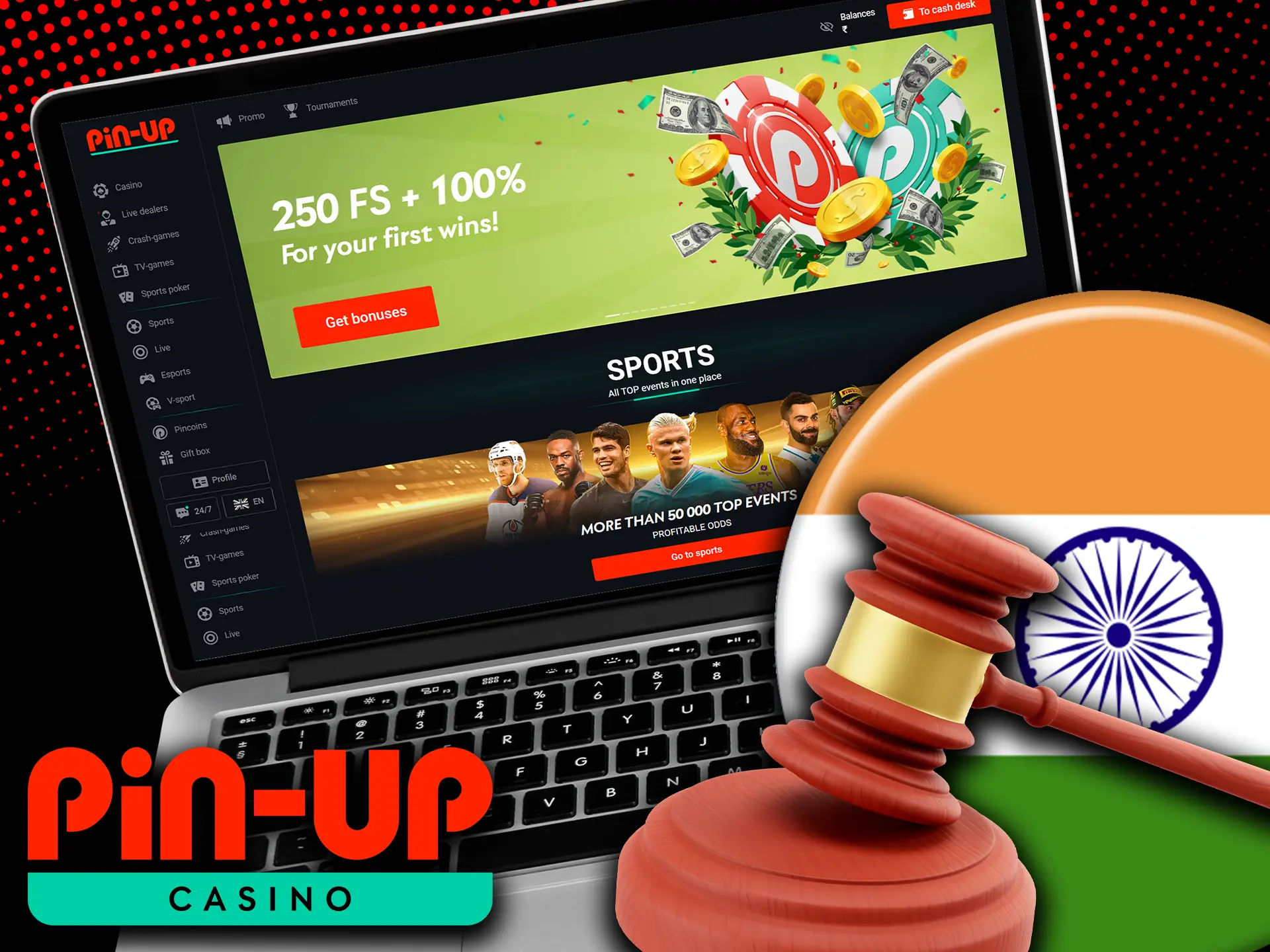 The Pin-Up site has the Curacao license for organizing casino games and providing betting on sports matches.